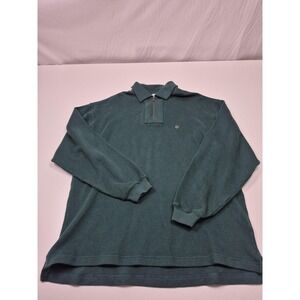 VTG Gap Sweater Mens XL Green Cotton 1/4 Zip Collared Long Sleeve Knit Pullover